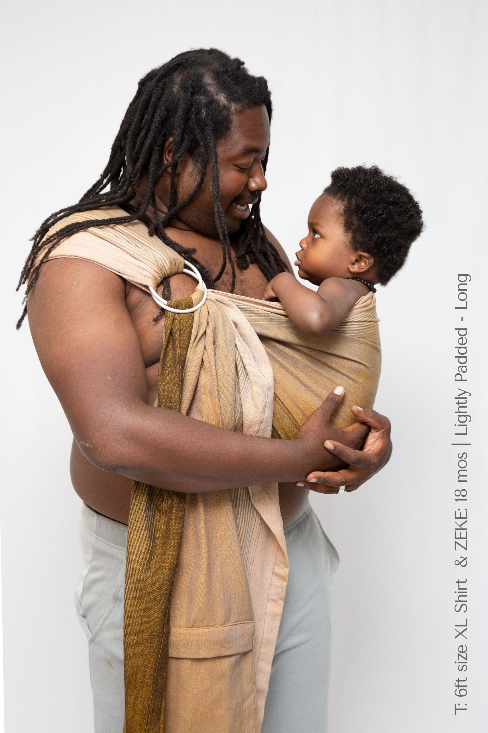 Maya Wrap Ring Sling Lightly Padded Turmeric Ombre